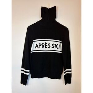 Ellsworth + Ivey Womens Apres Ski Turtleneck Sweater Black White XS
Knit Winter